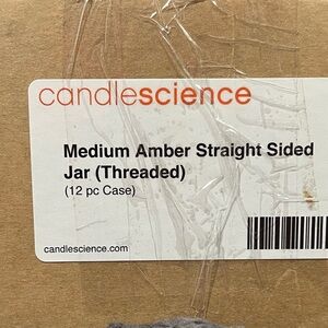Candlescience Medium Amber Jar Set with no lids.